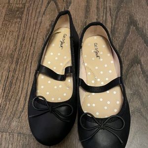 Girls Black Ballet Slipper Shoes